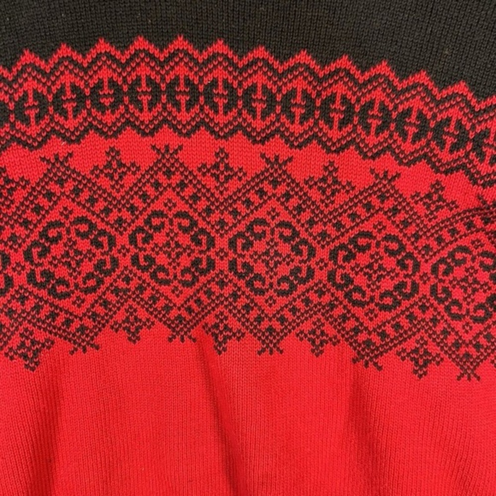 Vintage Talbots‎ Red And Black Sweater-XL - Picture 9 of 9